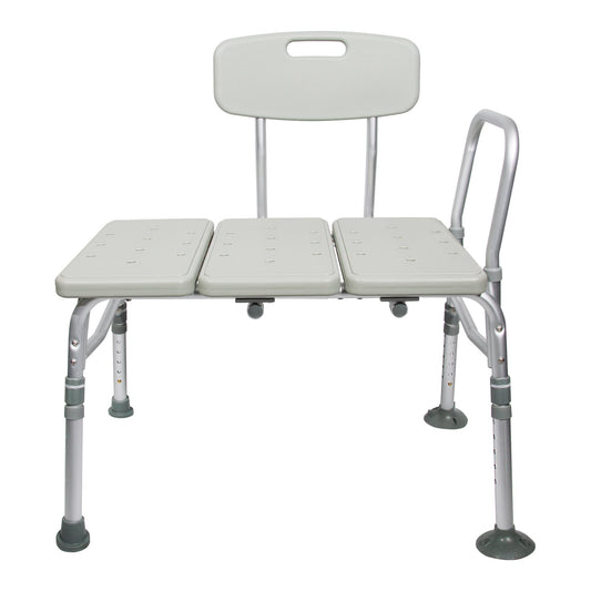 BENCH, TRANS W/BACK ALUM FRAME400LBS