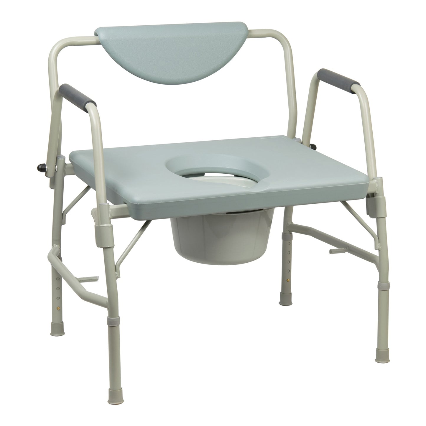 COMMODE, NON-FOLDING HD W/DRP ARM 1000LBS