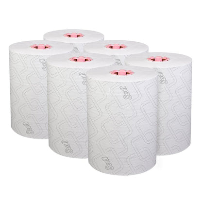 TOWEL, PAPER SCOTT SLIMROLL WHT 580' (6/CS) PINK CORE
