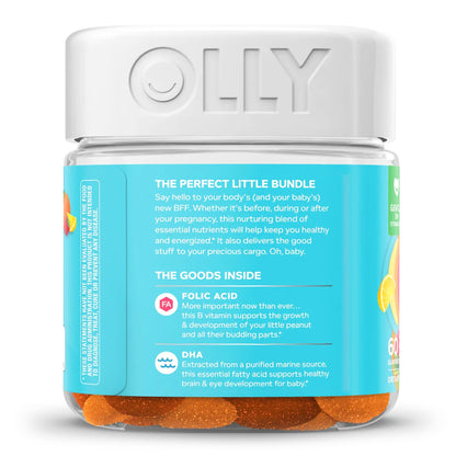 OLLY, GUMMY PRENATAL FOLIC ACID+DHA CIT (60/BT)