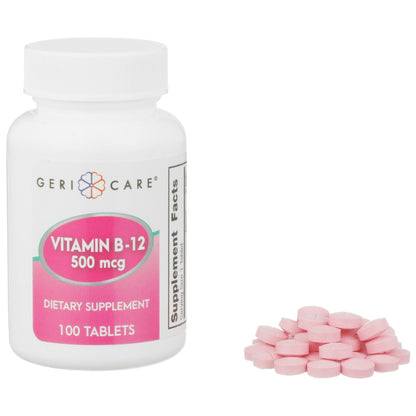 VITAMIN B-12, TAB 500MCG (100/BT 12BT/CS)