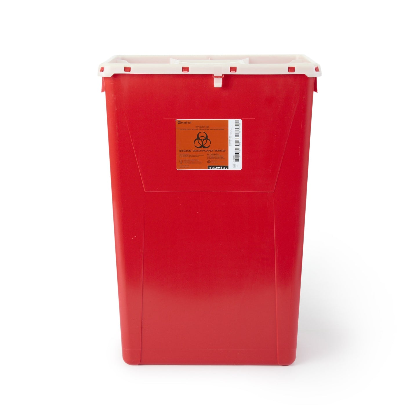 CONTAINER, SHARPS RED 18GL SQ W/MONO FLT (7/CS)