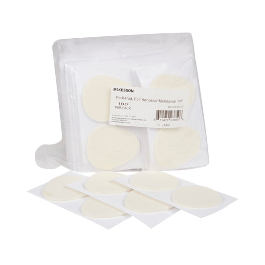 PAD, FELT ADH METATARSAL 1/8" (100/PK 20PK/CS)
