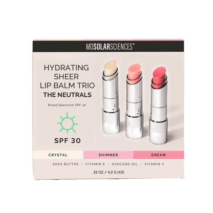 BALM, LIP TRIO NEUTRAL-SHIM/DREM/CRYSTAL .45OZ (48/CS)