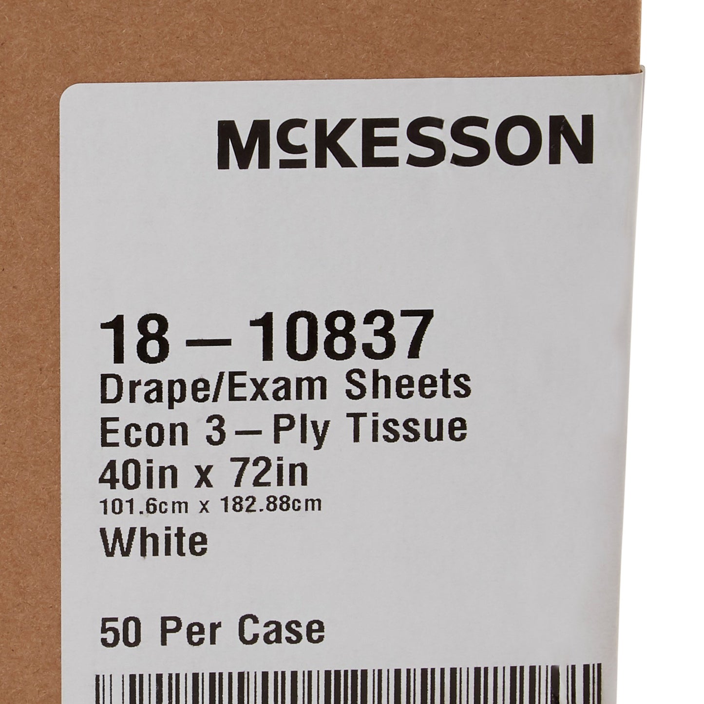 SHEET, DRAPE 3PLY ECON WHT 40X72 (50/CS)