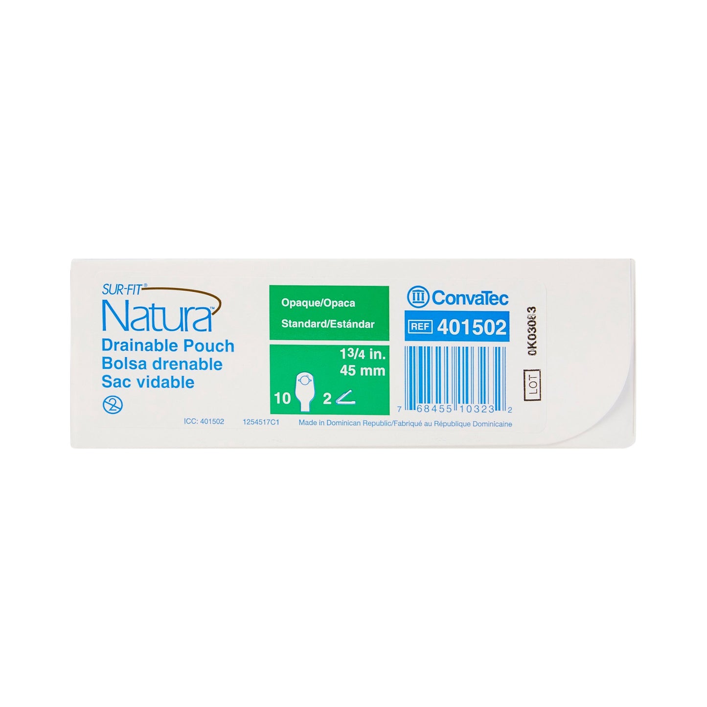 POUCH, DRN 12" OPAQUE OPN 1 3/4" (10/BX)