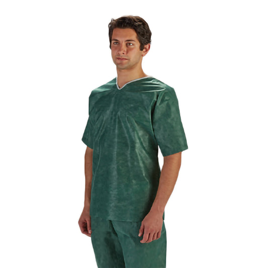 SHIRT, SCRUB DISP GRN 2XLG (12/BG 4BG/CS)