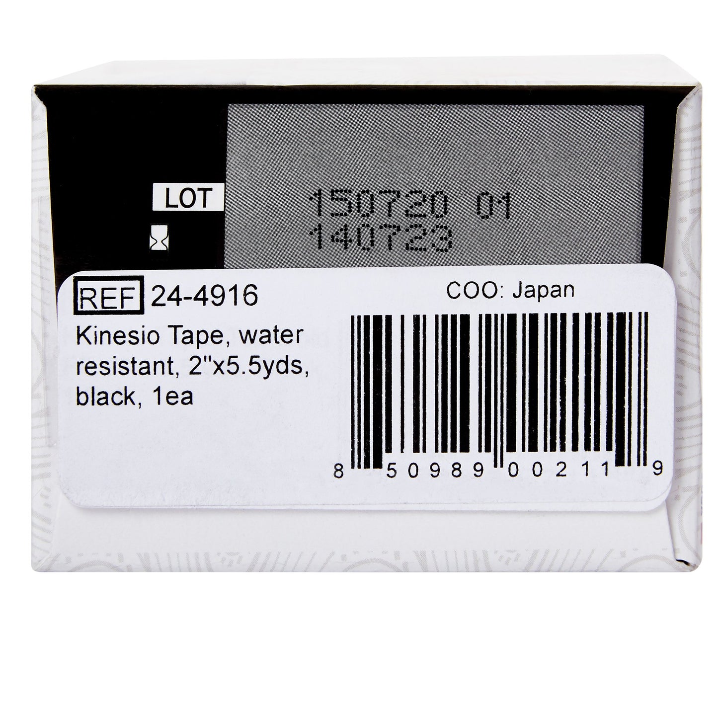TAPE, ADH KINESIO BLK 2"X5.5YD