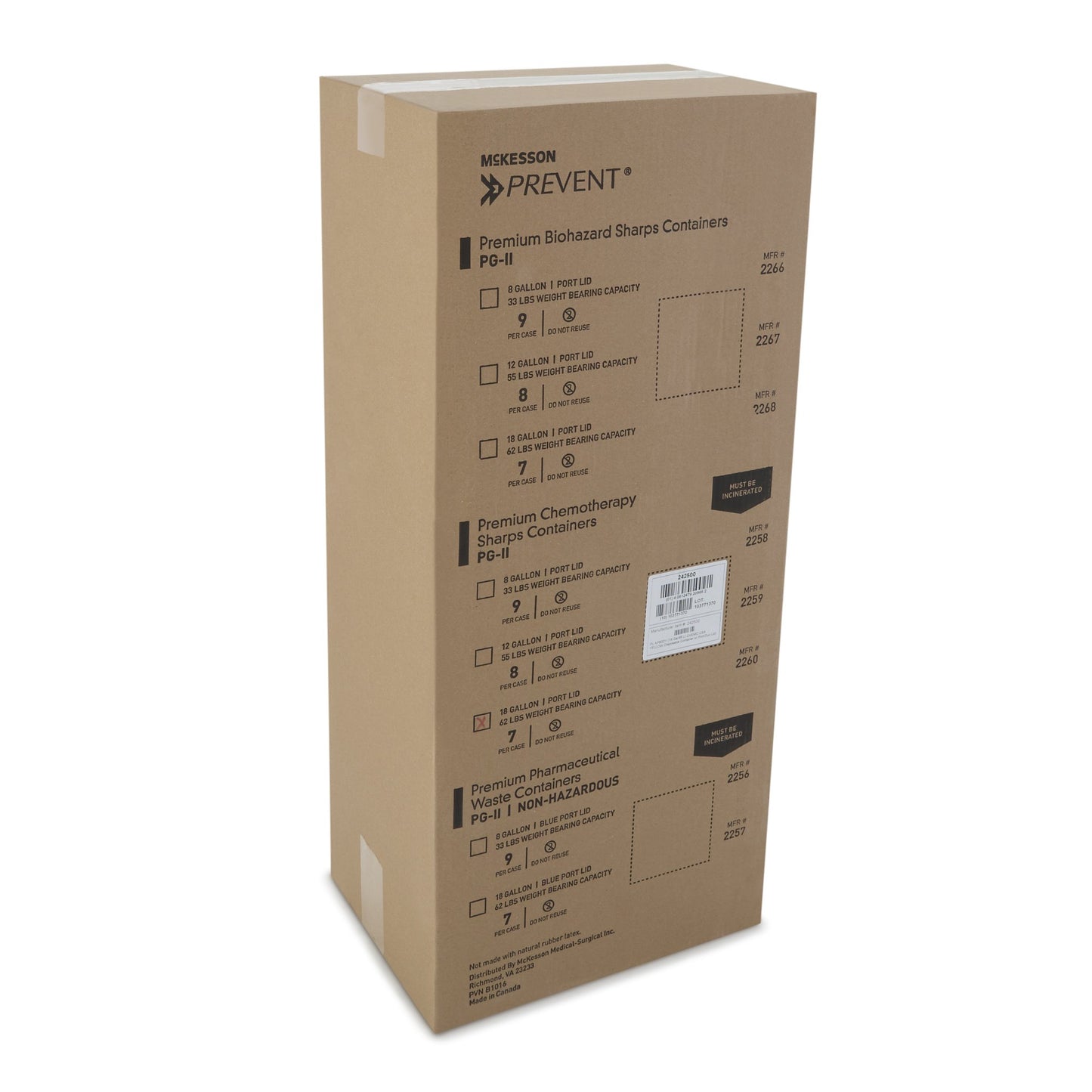 CONTAINER, SHARPS CHEMO YLW 18GL (7/CS)