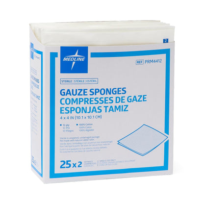 GAUZE, SPNG CARING STR 4X4 12PLY (2/PK 25PK/BX 24B