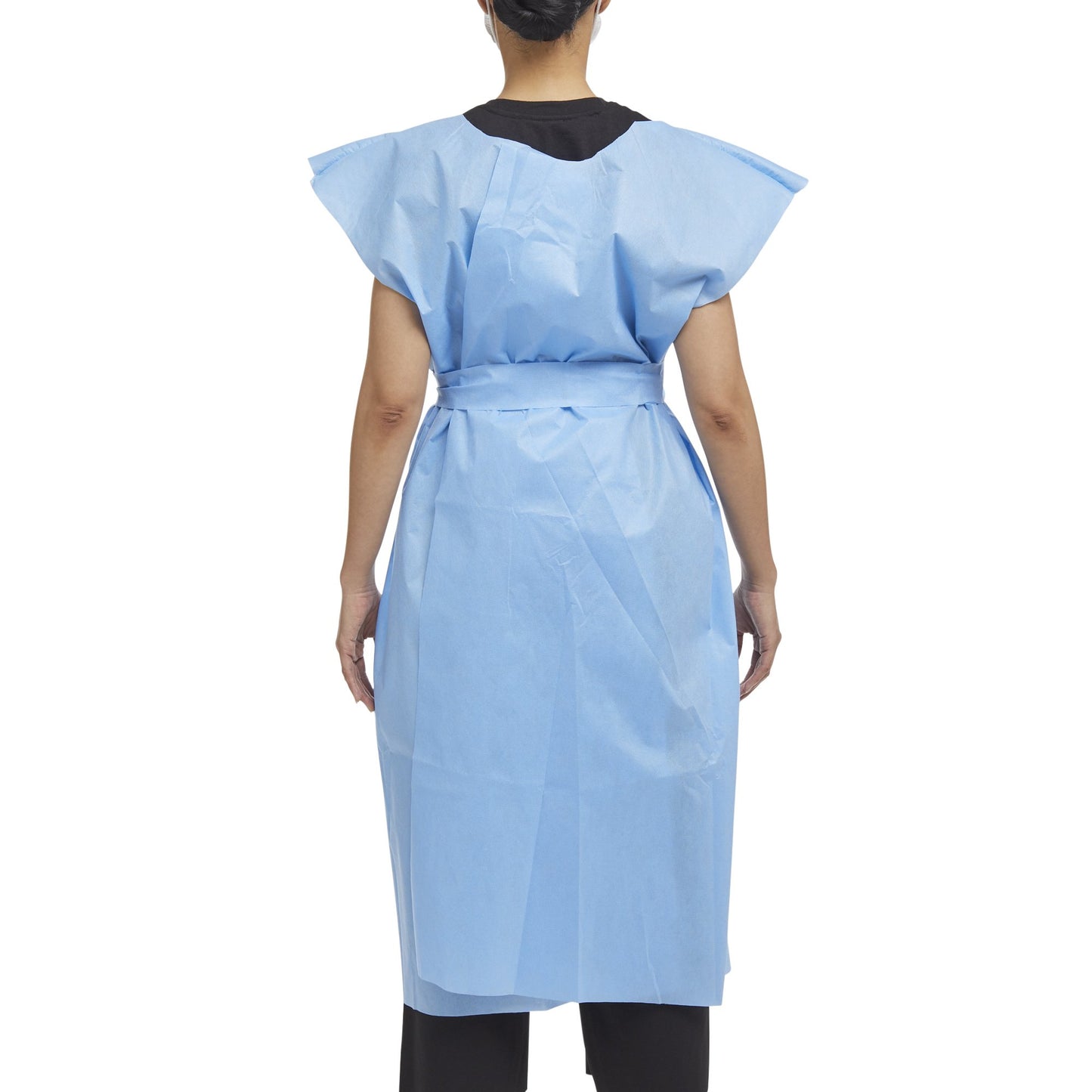 GOWN EXAM XL BLU 50/CS SEWN SHOULDER