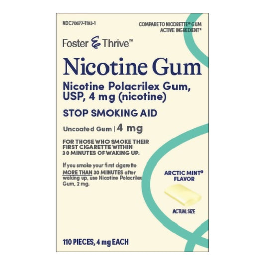 NICOTINE, GUM FT MINT 4MG (110/PK)