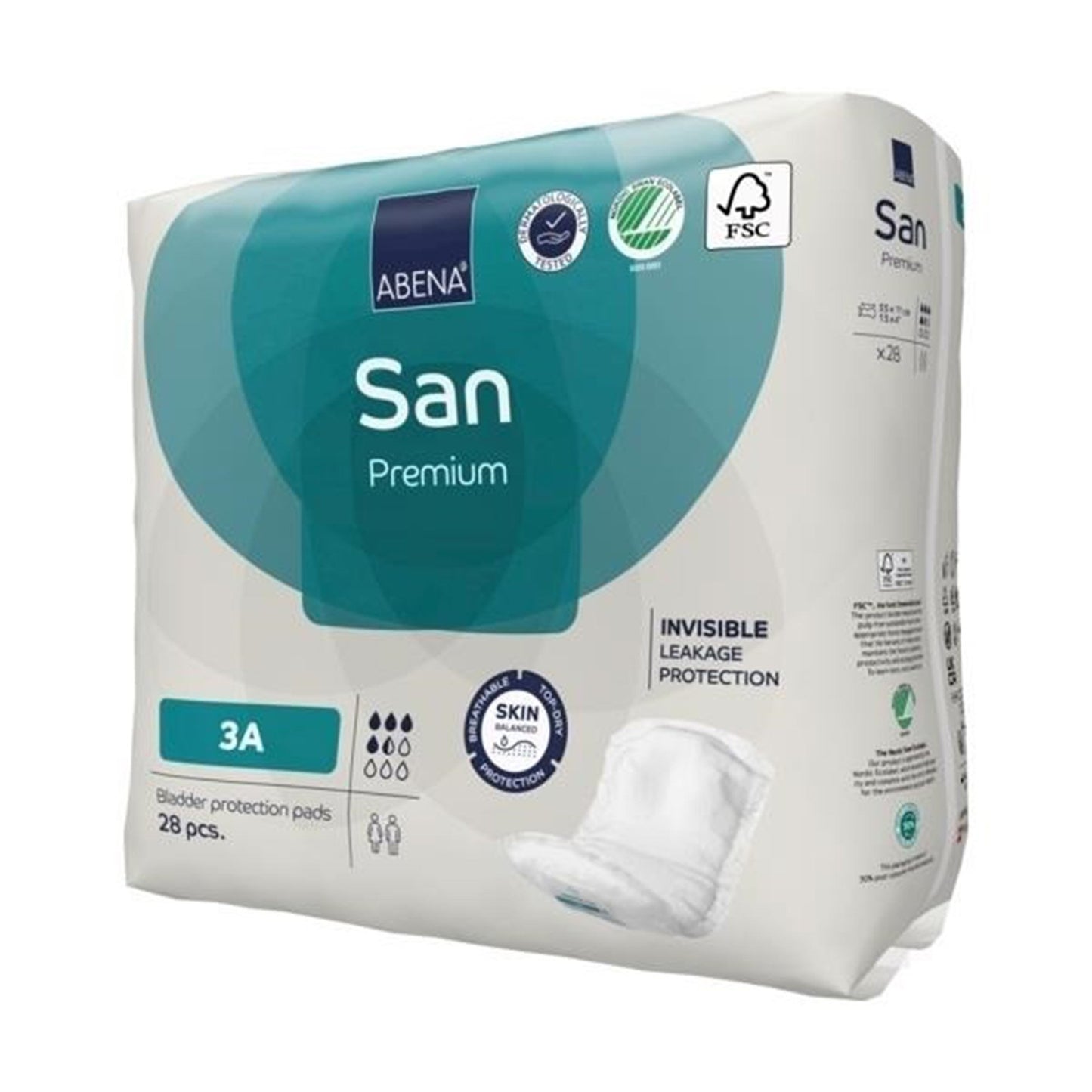 PAD, BLADDER CNTRL ABENA SANI ADLT 3A (28/PK 7PK/CS)