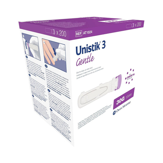 LANCET, UNISTICK III CMFRT W/ LOCK 28GX1.8MM (100/