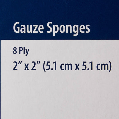 SPONGE, GAUZE DERMACEA 2"X2" 8PLY STR (50PK/BX 30BX/CS)