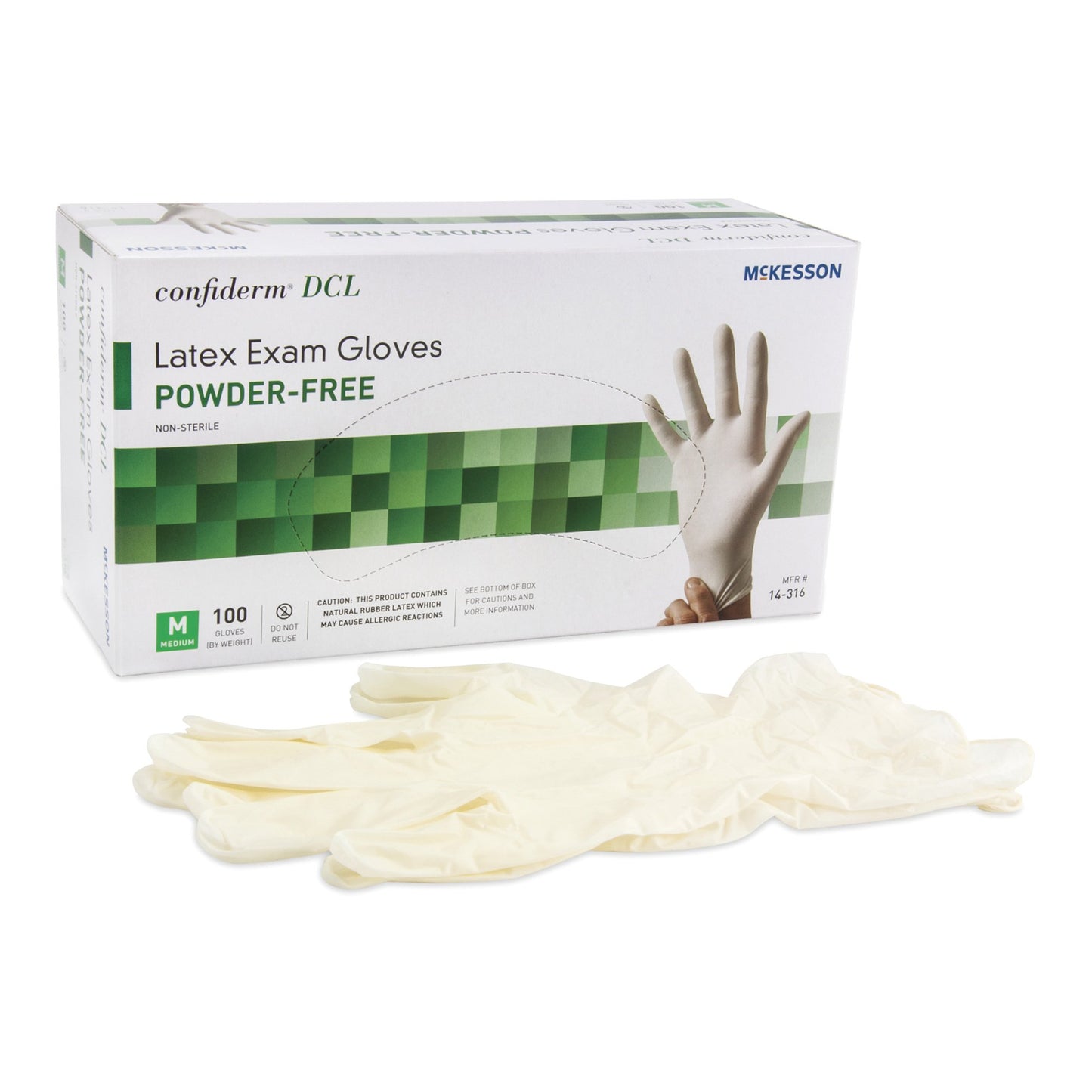 GLOVE, EXAM LTX MED N/S (100/BX 10BX/CS)