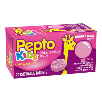 PEPTO-BISMOL, TAB CHEW BUBBLE GUM (24/BX)