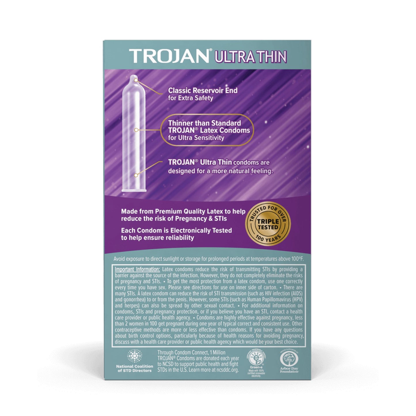 CONDOM, TROJAN ULTRA THIN LUBRICATED (12/BX)