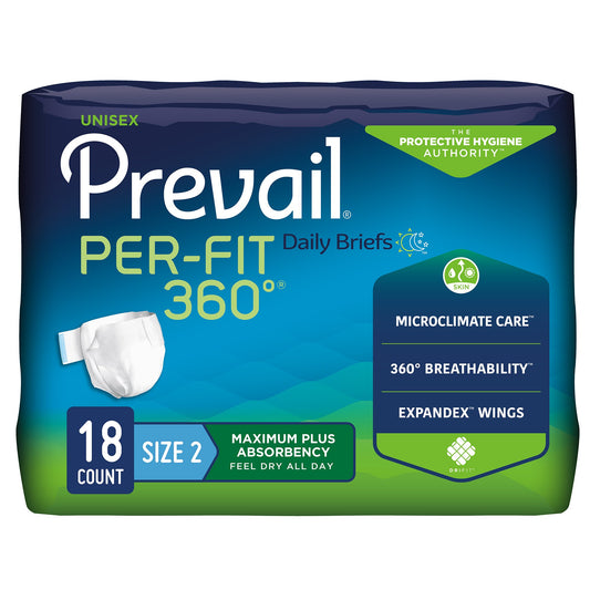 BRIEF, PREVAIL PER-FIT MAX+ ABSRB SZ2 45"-62" (18/PK 4PK/CS)