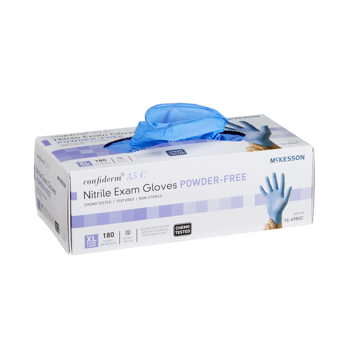 GLOVE, EXAM NTRL XL N/S CHEMO 3.5C (180/BX 10BX/CS)