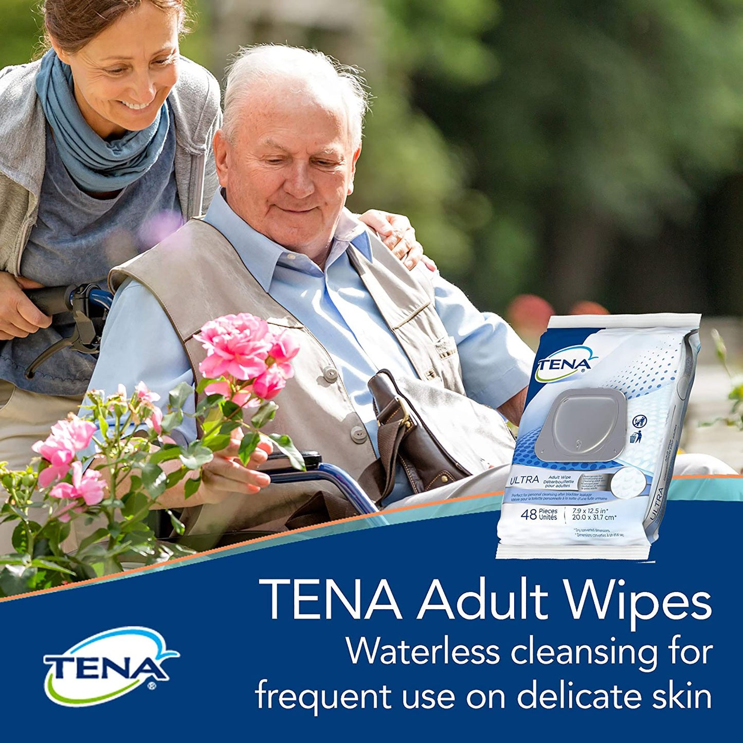 WASHCLOTH, WET ULTRAFLSH TENA FLSHBL (48/PK 12PK/C SCAPER