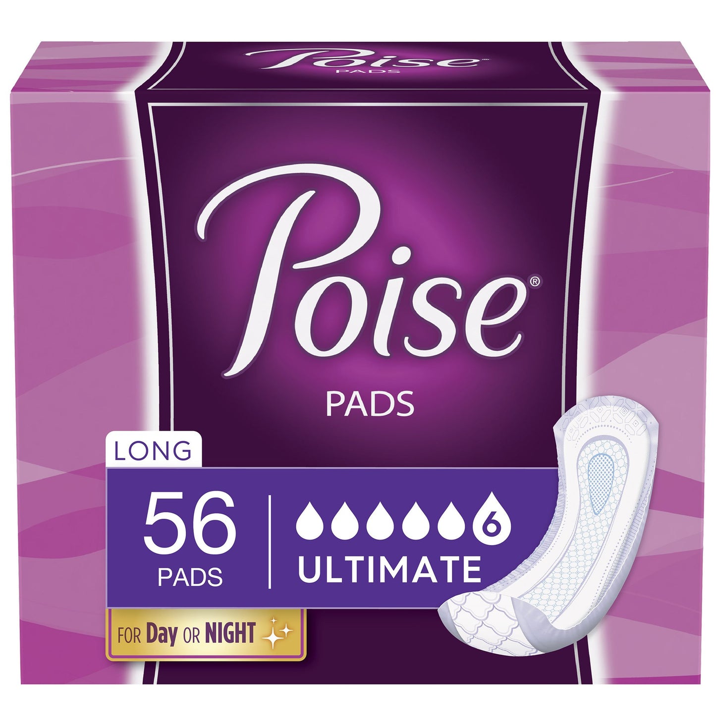 PAD, POISE ULTIMATE ABSRB LONG(56/CS)