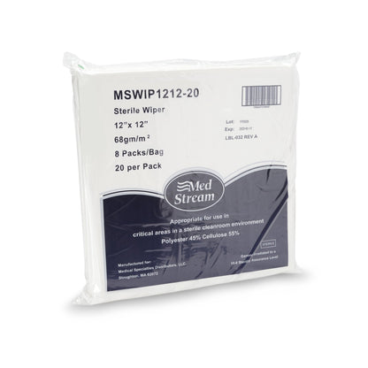 WIPE, DRY SURFACE LINT FREE STR 12"X12" (20/PK 64PK/CS)
