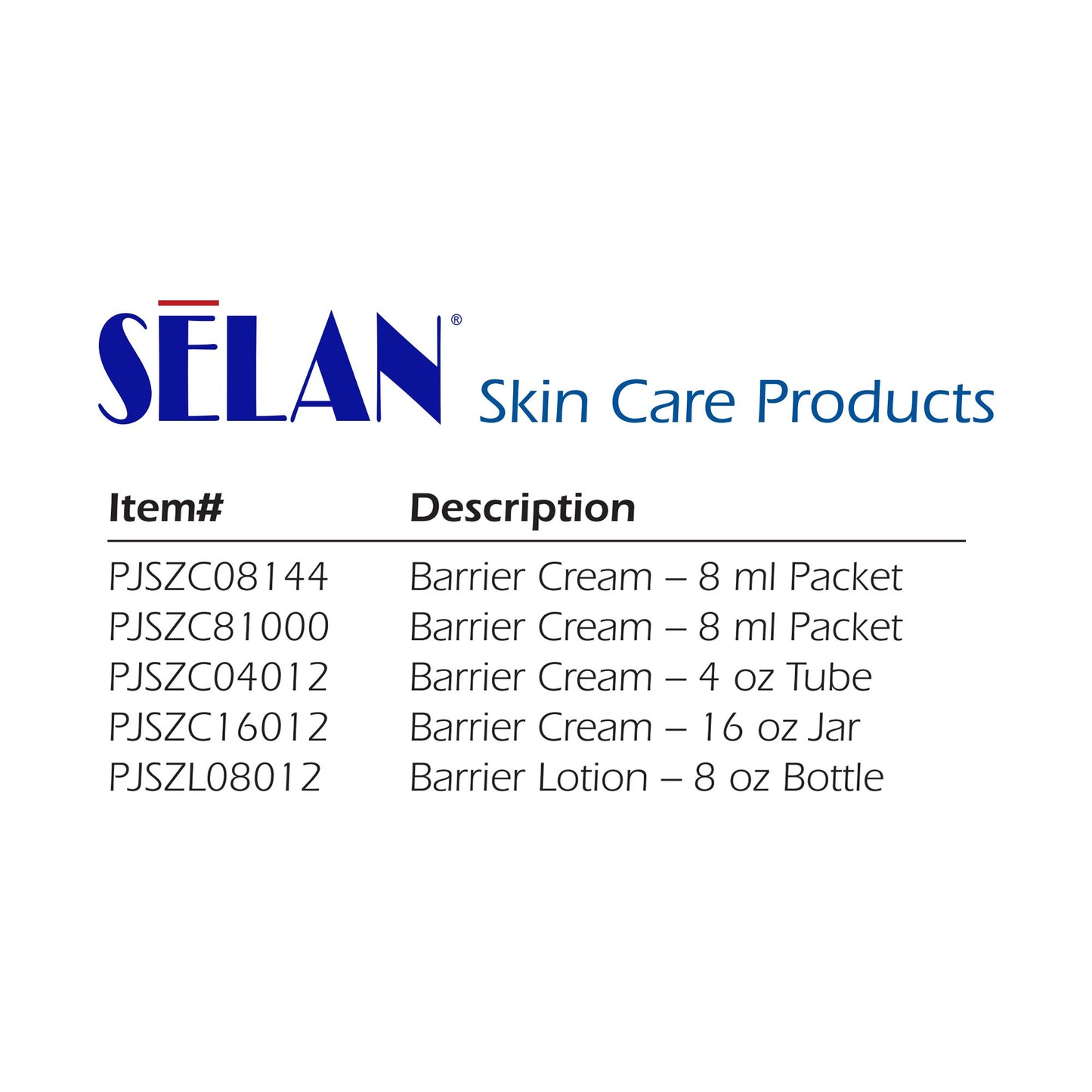 SELAN + ZINC, CRM 4OZ (12/CS)