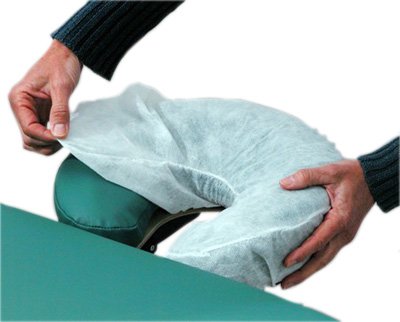 COVER, TBL HEADRST SANI CRESCENT-SHAPED (50/BG)