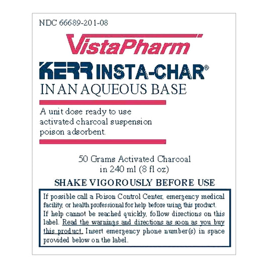 INSTA-CHAR, SUSP AQU UNFLAVORED 50GM/240ML 8OZ