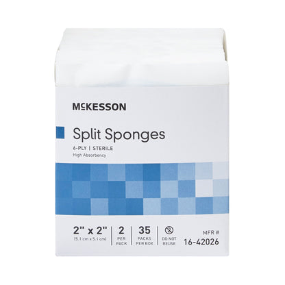 SPONGE, SPLIT HI-ABSRB 2"X2" 6PLY STR (2/PK 35PK/B