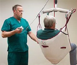 SLING, SNGL PT W/HEAD SUPP DISP MED