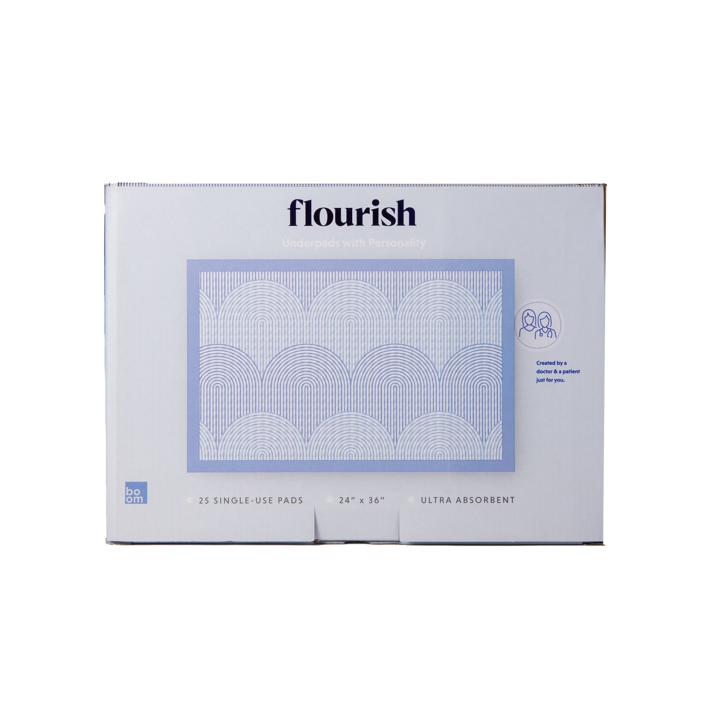 UNDERPAD, FLOURISH ABSRB F/SOFAS/BED PERIWINKLE (25EA/BX 6B