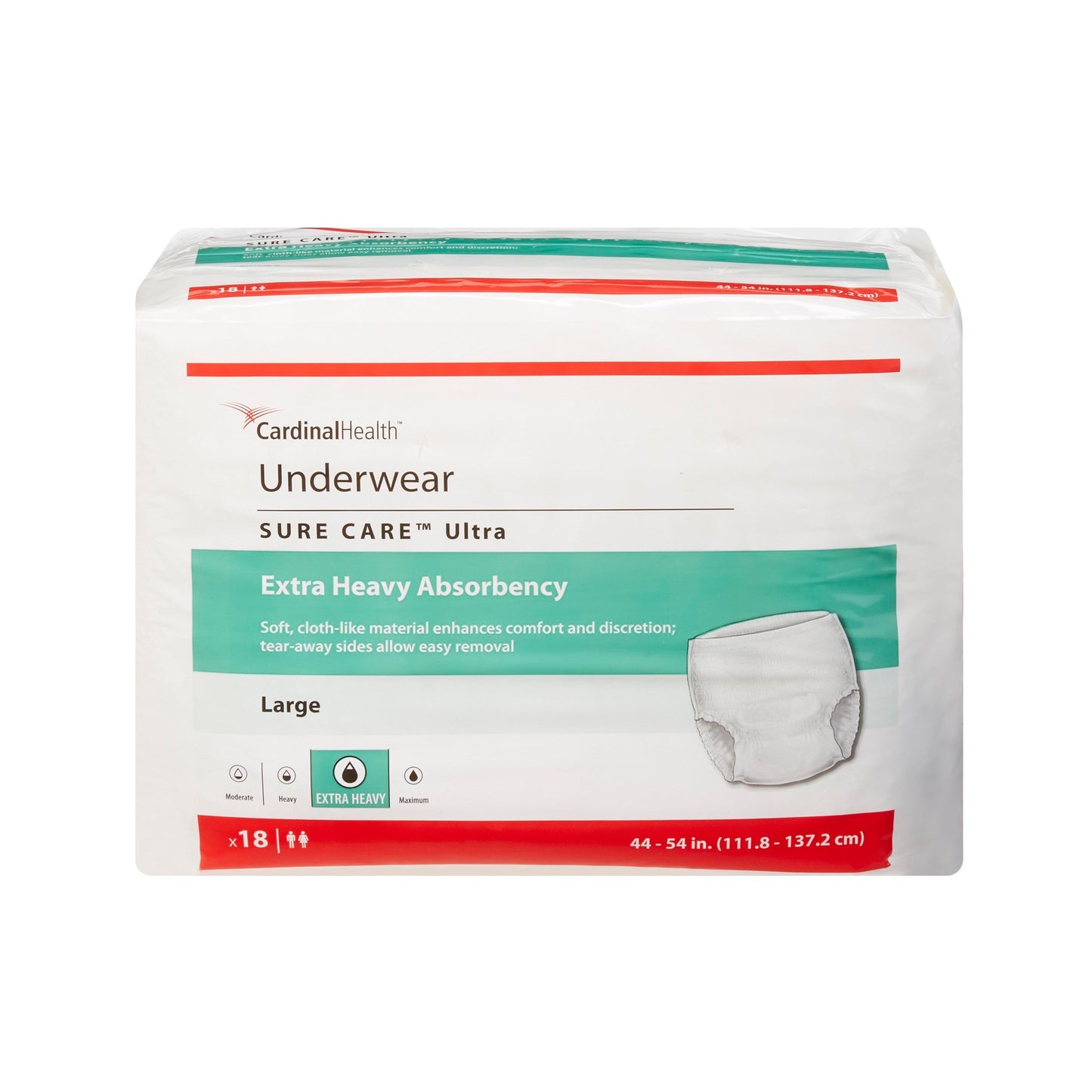 UNDERWEAR, SURE CARE ULTRA PROT LG (18/BG 4BG/CS)