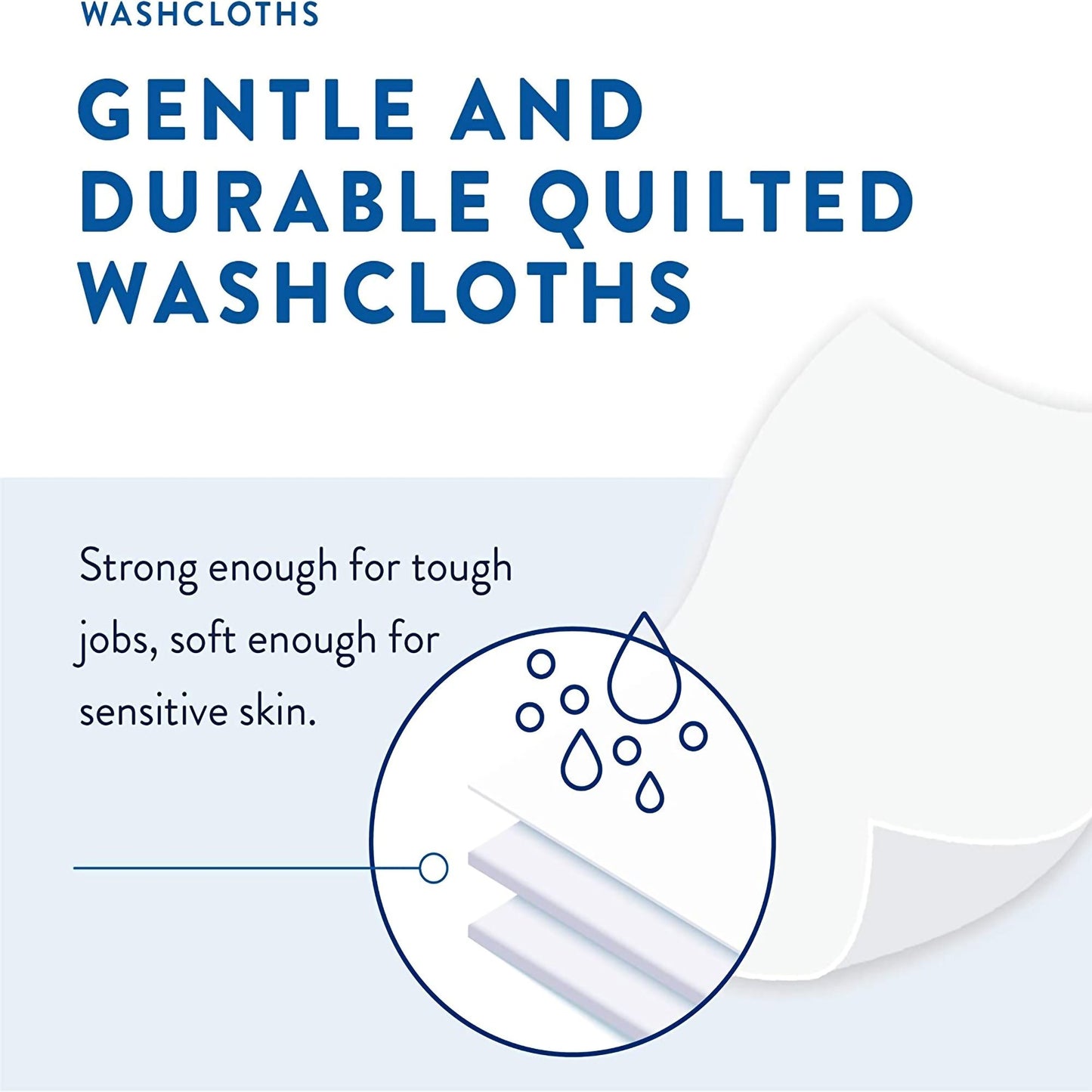 WASHCLOTH, ADLT PREVAIL SOFT PK W/LID 8"X12" (48/PK 6PK/CS)