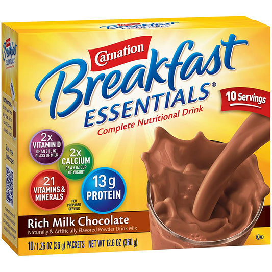 CARNATION BREAKFAST ESSENTIAL,PDR CHOC (10/BX 6BX/CS)