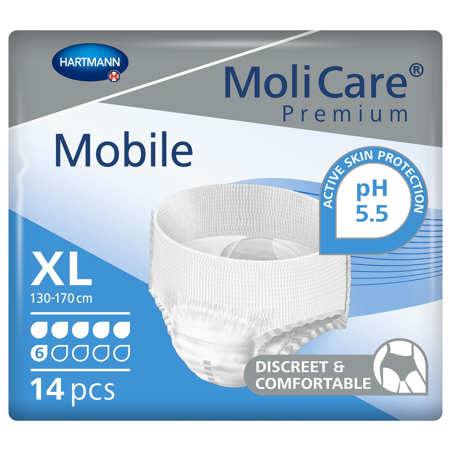 UNDERWEAR, PROTECTIVE MOLICARE HEAVY XLG 51"-67" (14/BG 4BG