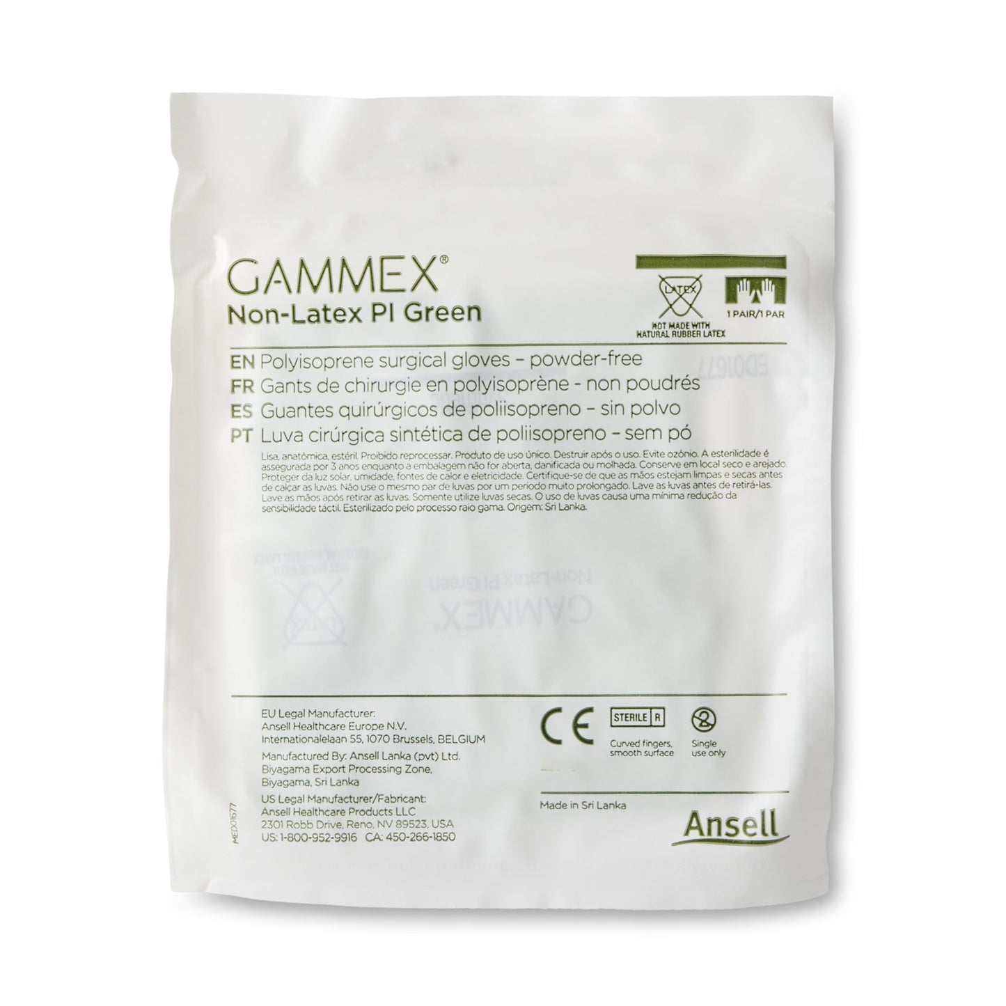 GLOVE, SURG PLYISO 8.0 STR2 SMTH CHEMO (50PR/BX 4BX/CS)