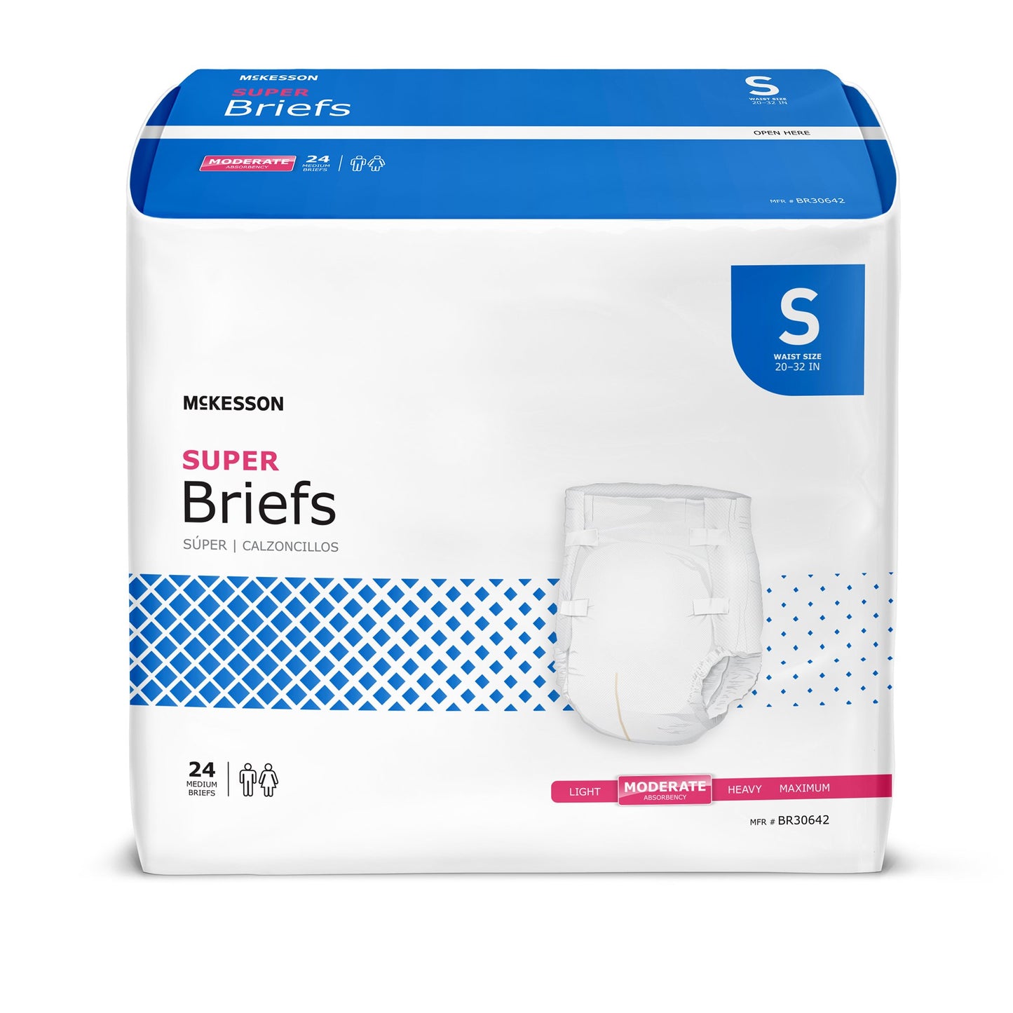 BRIEF, TAB CLOSURE SUPER SM 20-32" (24/BG 4BG/CS)