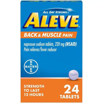 ALEVE, TAB BACK/MUSCLE PAIN 220MG (24/BT)