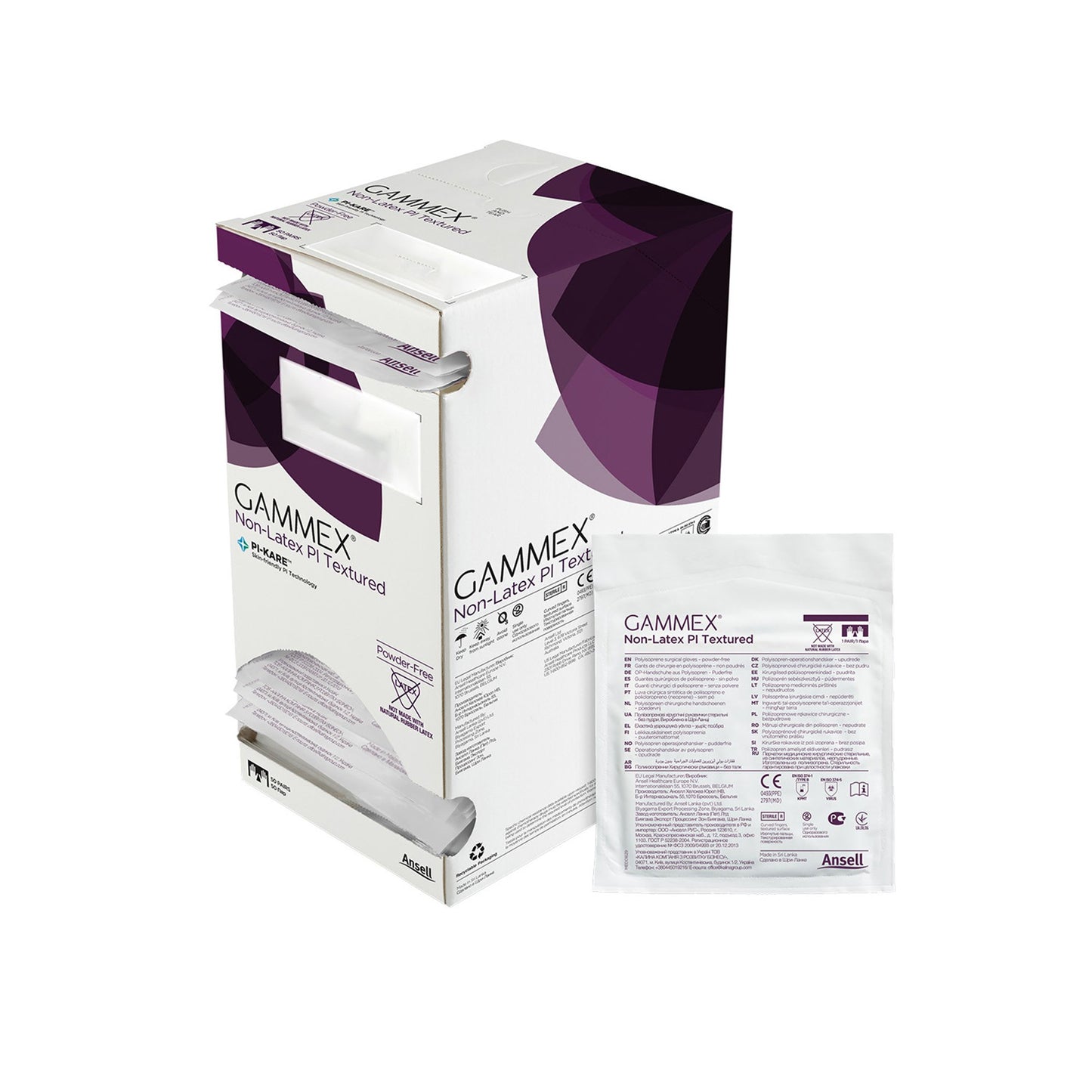 GLOVE, SURG PLYISO 8.0 STR2 TXT (50PR/BX 4BX/CS)
