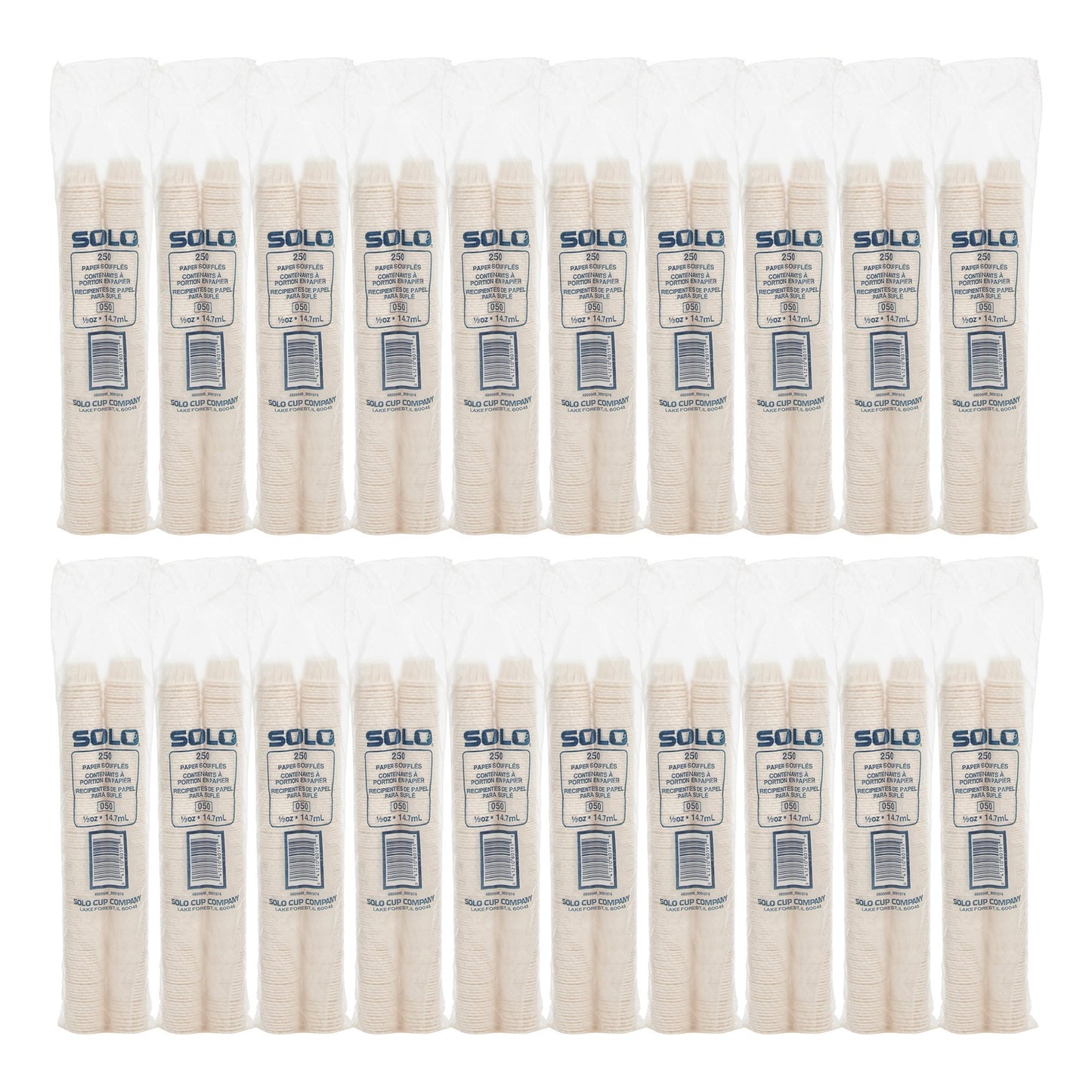 CUP, SOUFFLE PAPER 1/2OZ (250/PK 20PK/CS) SOLO