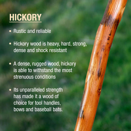 STICK, WALKING WOOD BRAZOS 55 FREE FORM LEATHER SAFARI 55"