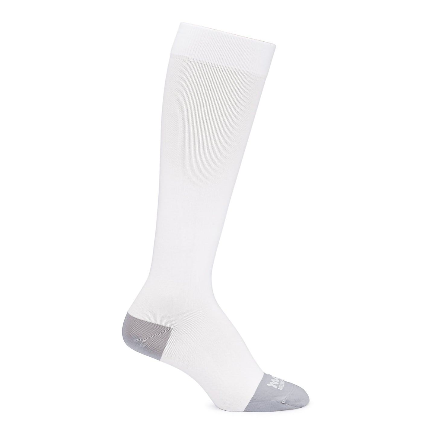 SOCK, COMPRSN MATERNITY WHT/GRY LG