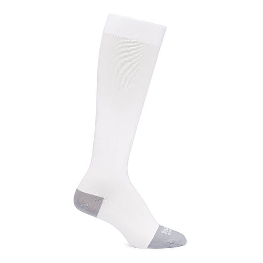 SOCK, COMPRSN MATERNITY WHT/GRY LG