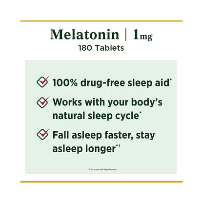 MELATONIN, TAB 1MG (180/BT)