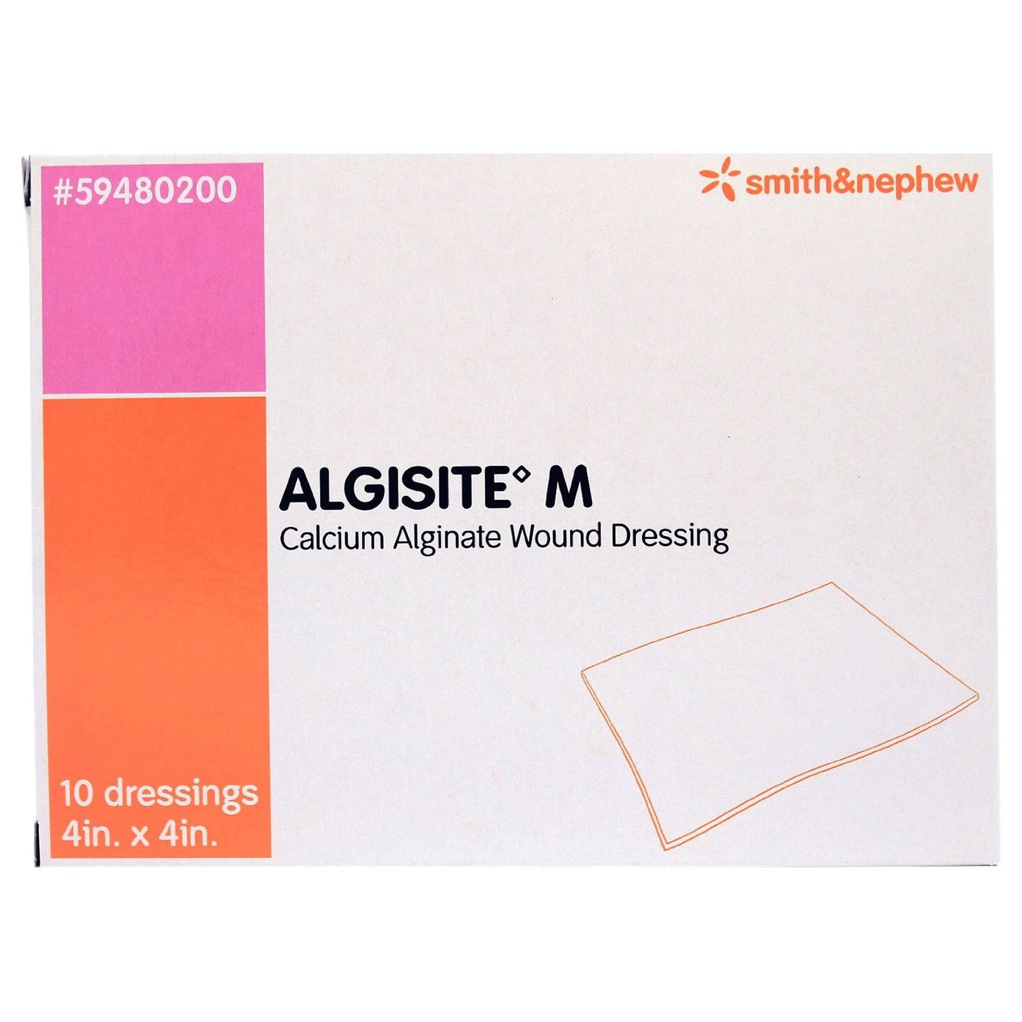 DRESSING, ALGISITE WOUND 4"X4"(10/BX 10BX/CS)