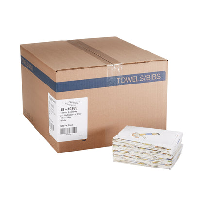 TOWEL, PRO 2PLY/POLY MCK KIDS PRNT 13X18 (500/CS)