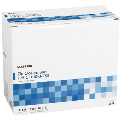 BAG, ZIP LOCK 3"X5" (100/PK 10PK/BX 12BX/CS)