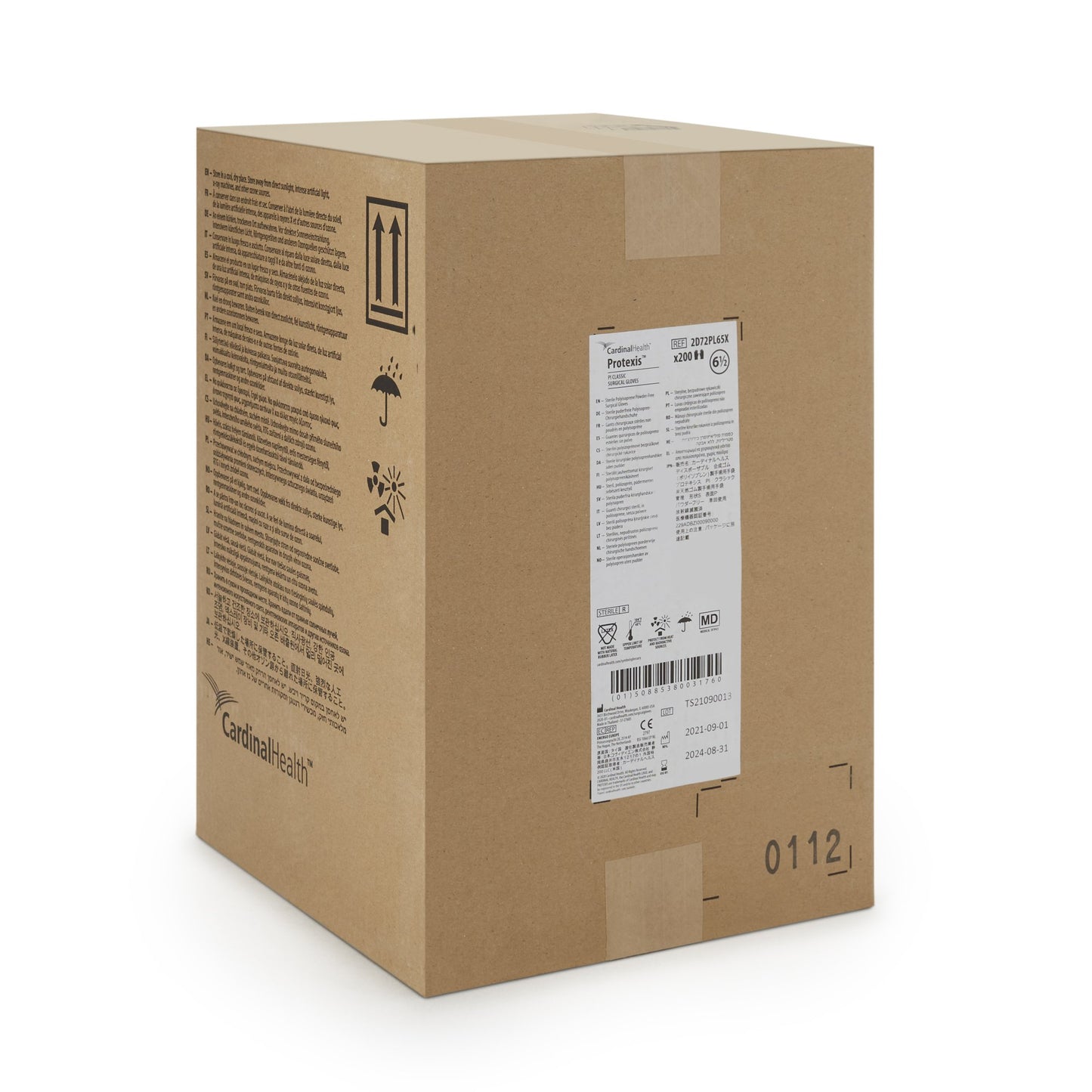 GLOVE, SURG PLYISO 6.5 STR2 SMTH (50PR/BX 4BX/CS)